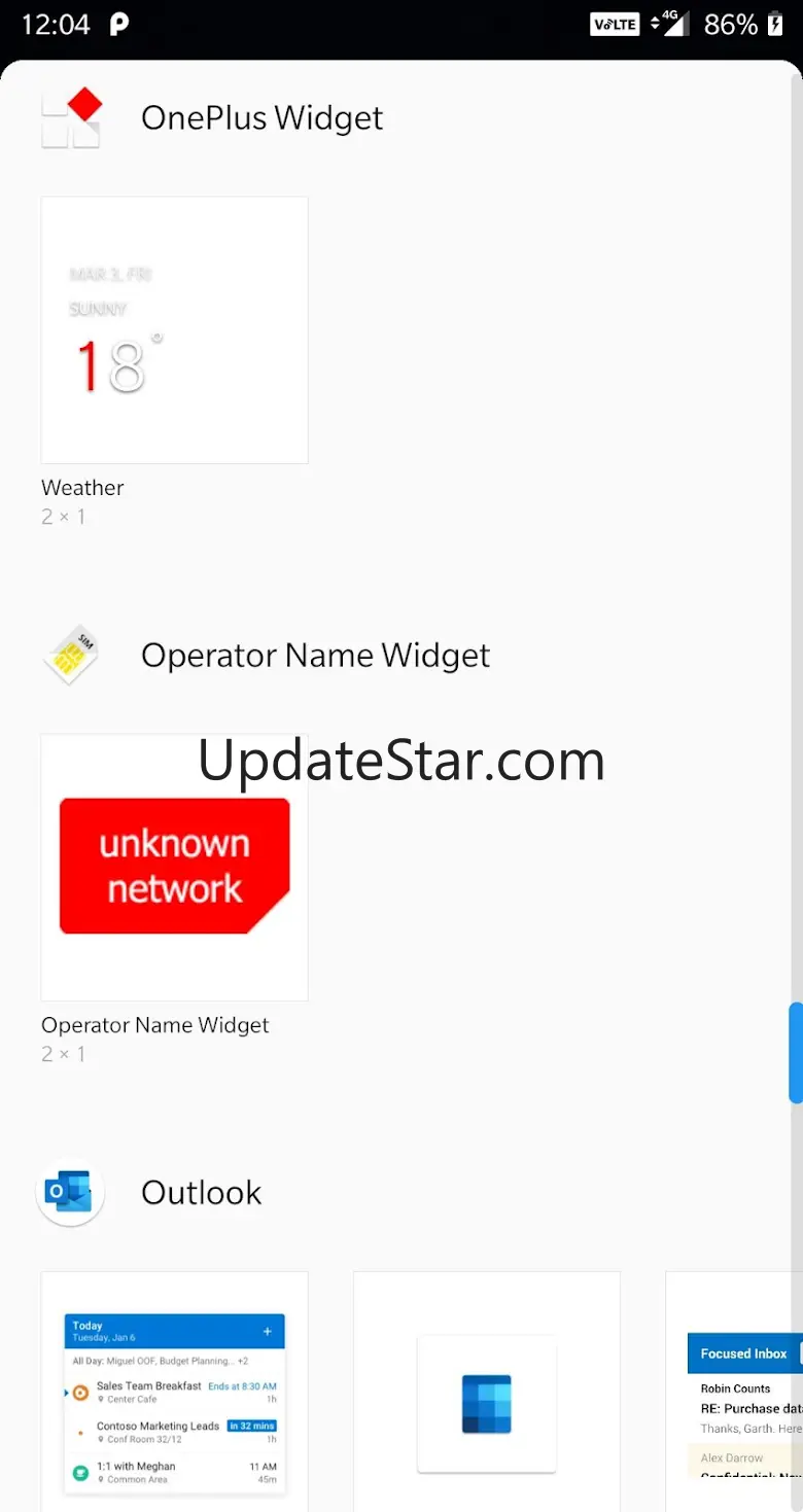 Operator Name Widget 1.37