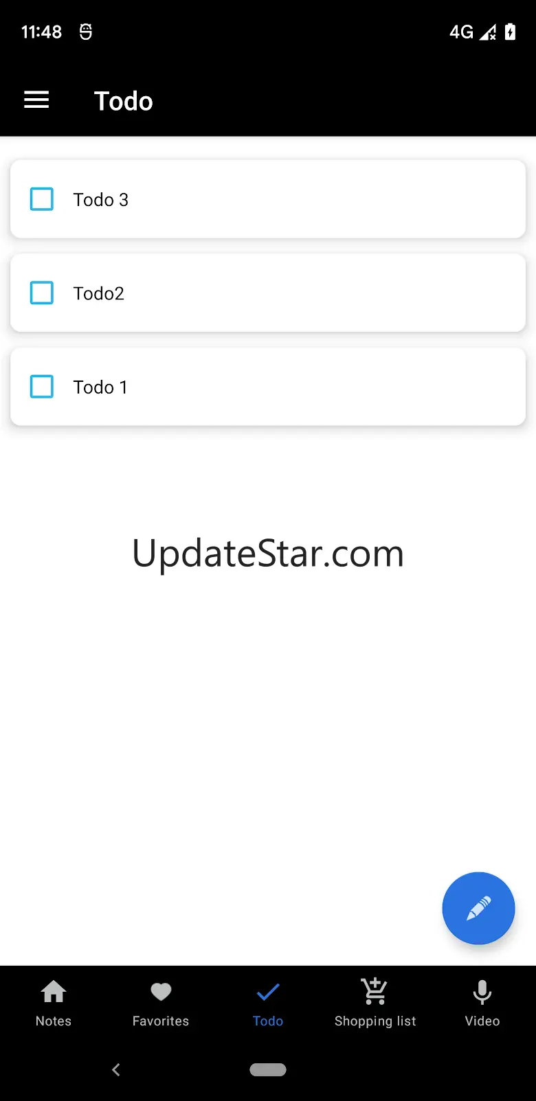 Notes app Android 3.0