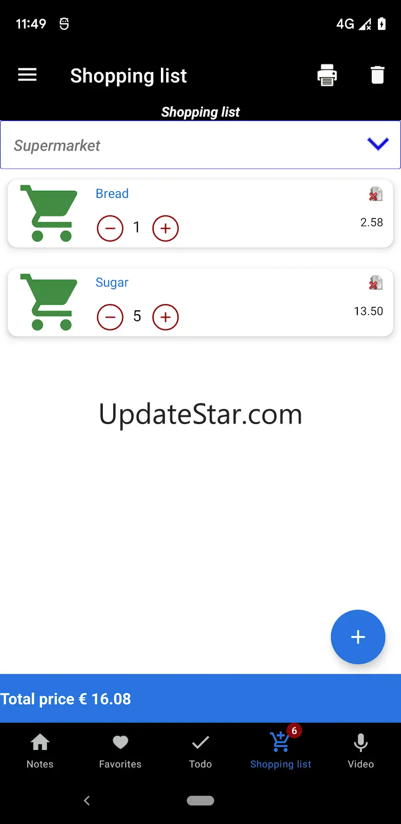 Notes app Android 3.0