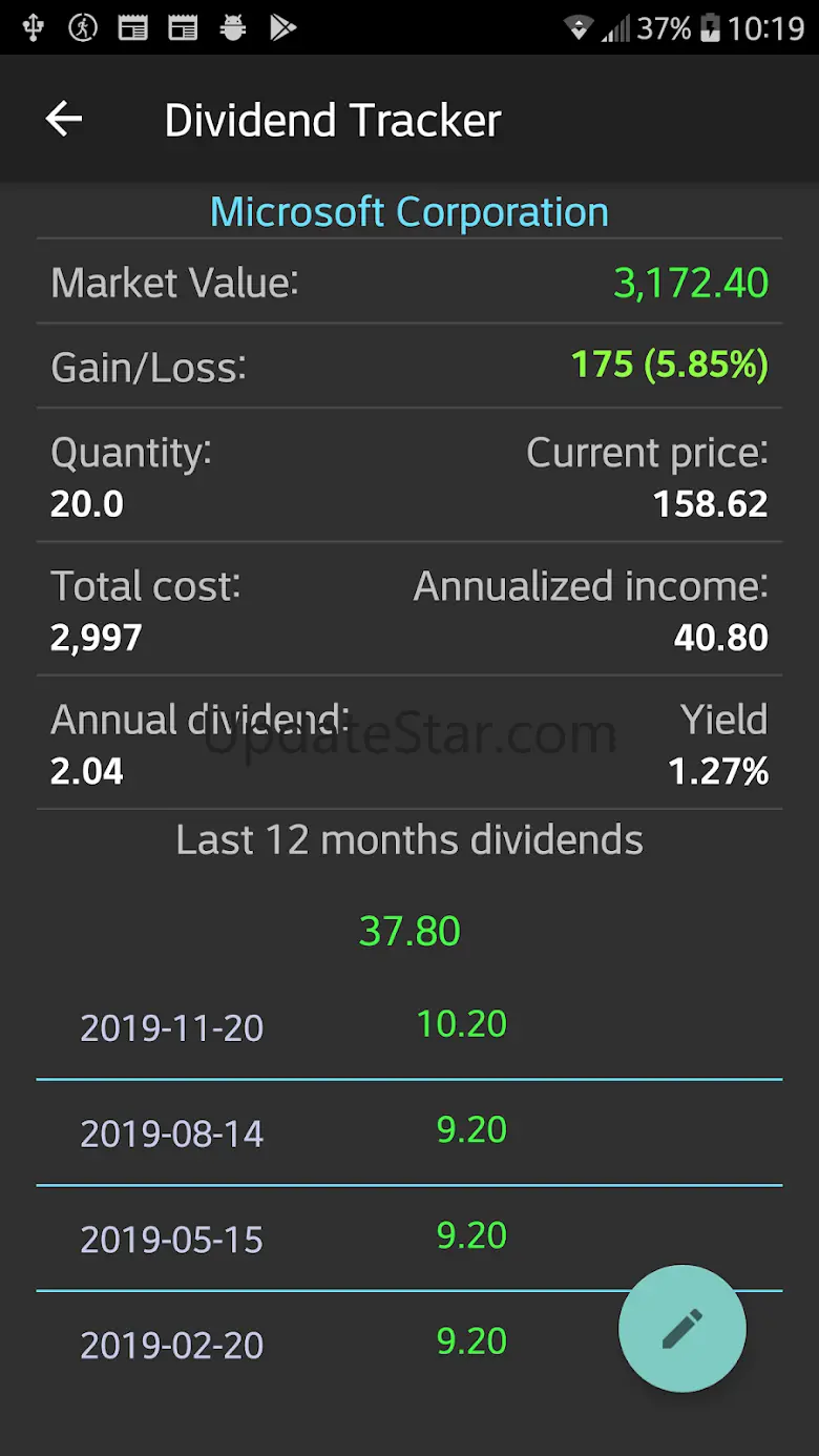 Dividend Tracker 1.2
