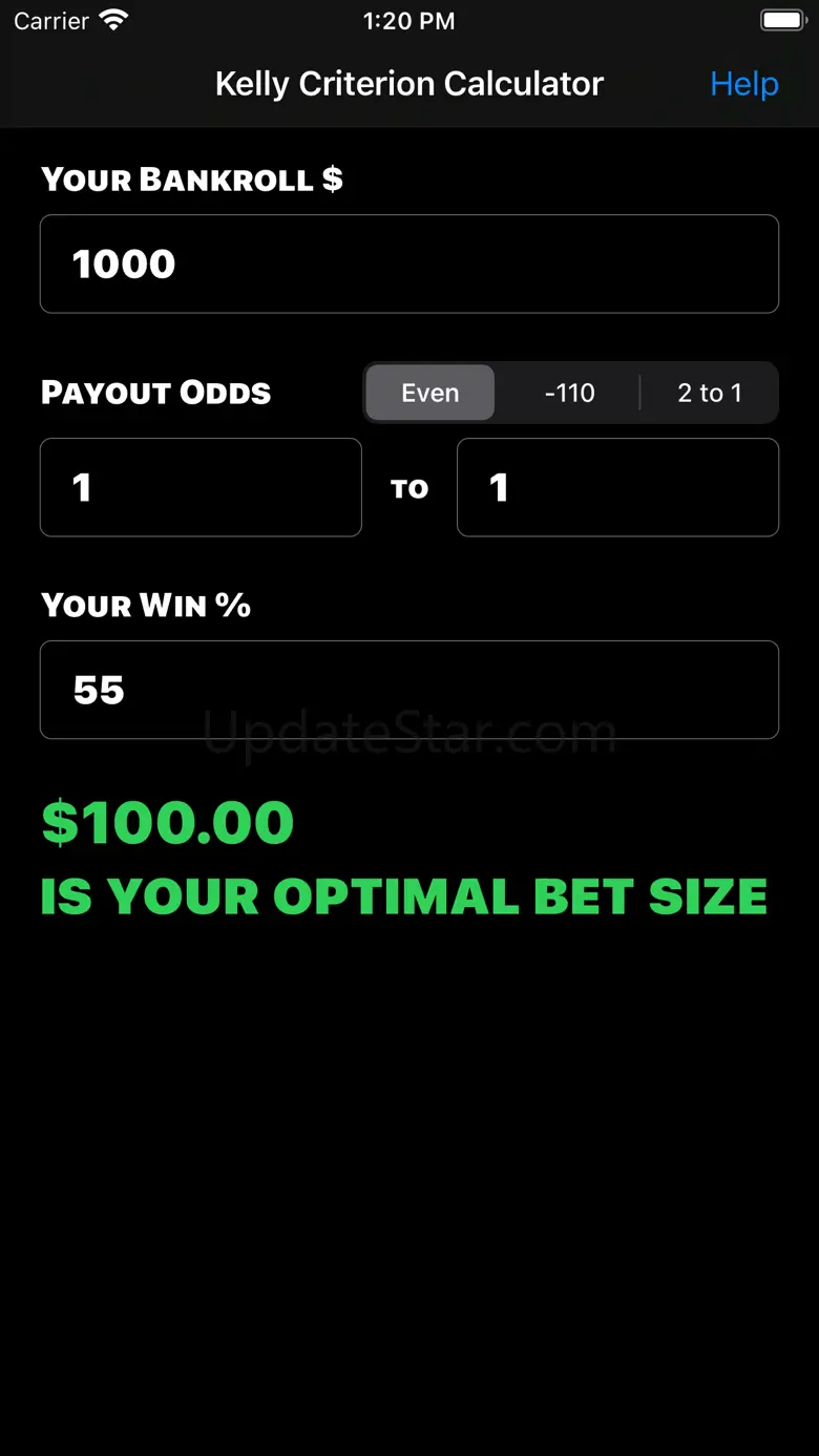Kelly Criterion Calculator 1.2