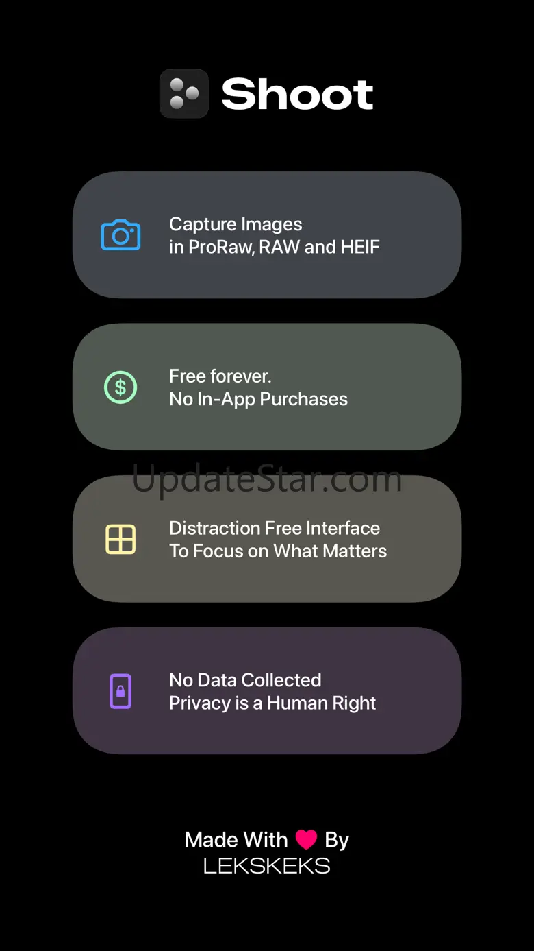 Shoot RAW – Camera App 2.0