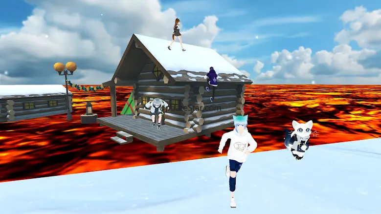 The floor is lava game parkour 151