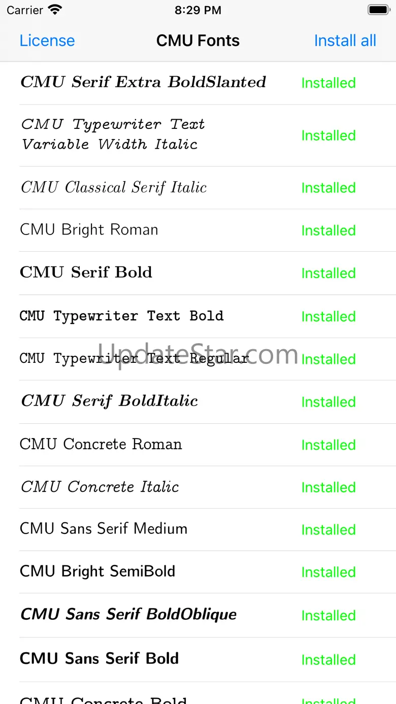 Font Installer for CMU 1.0.1