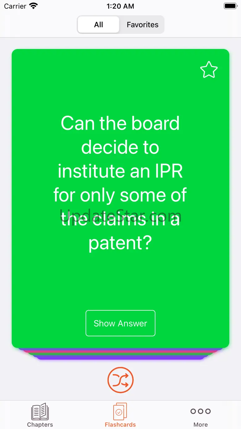 USPTO Patent Exam Flashcards 1.0