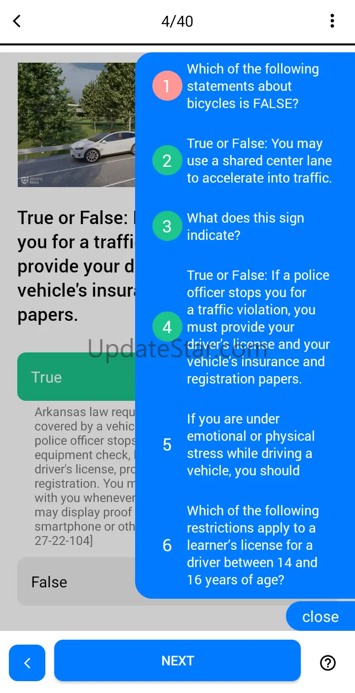 Driver Practice Test 1.2.9