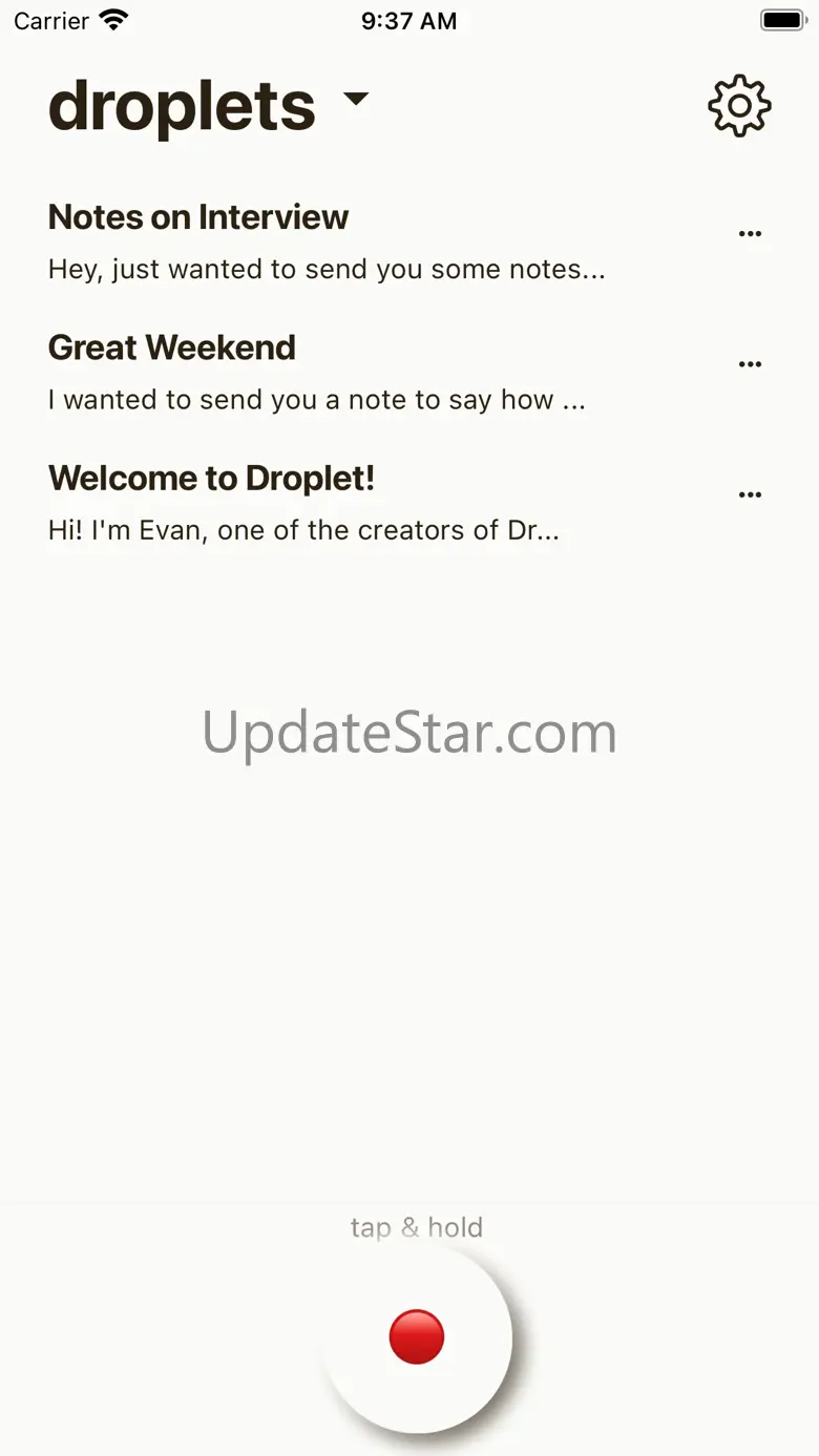 Droplet: Voice Notes 0.2