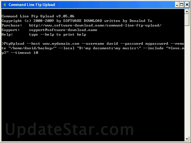 Command Line Ftp Upload