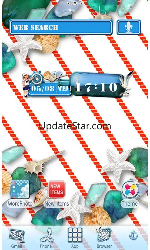 Blue Marina Wallpaper Theme 1.8
