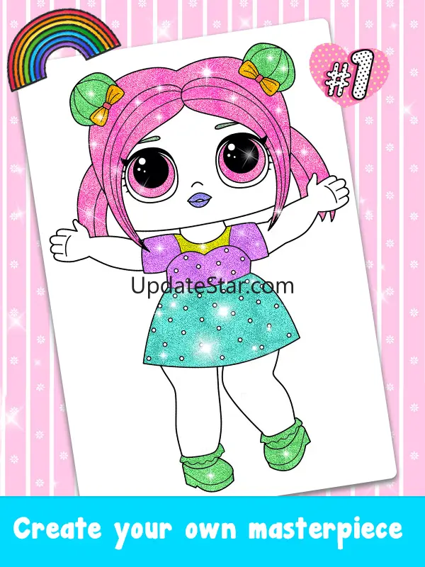 Glitter Dolls coloring book 2
