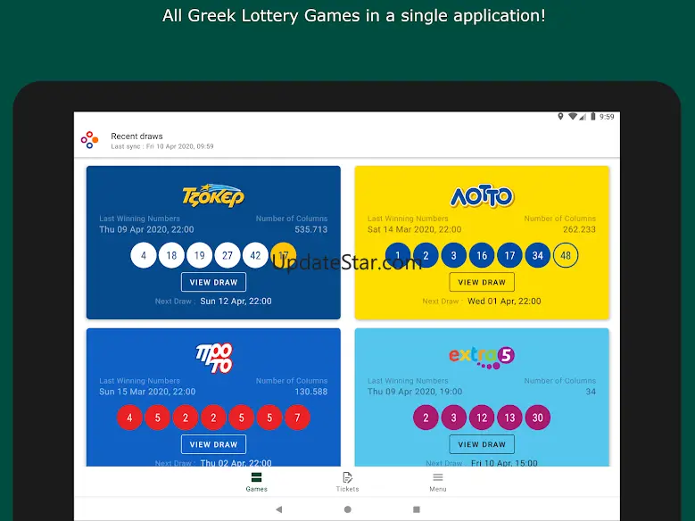 Greek Lottery Games & Results! 1.6.1