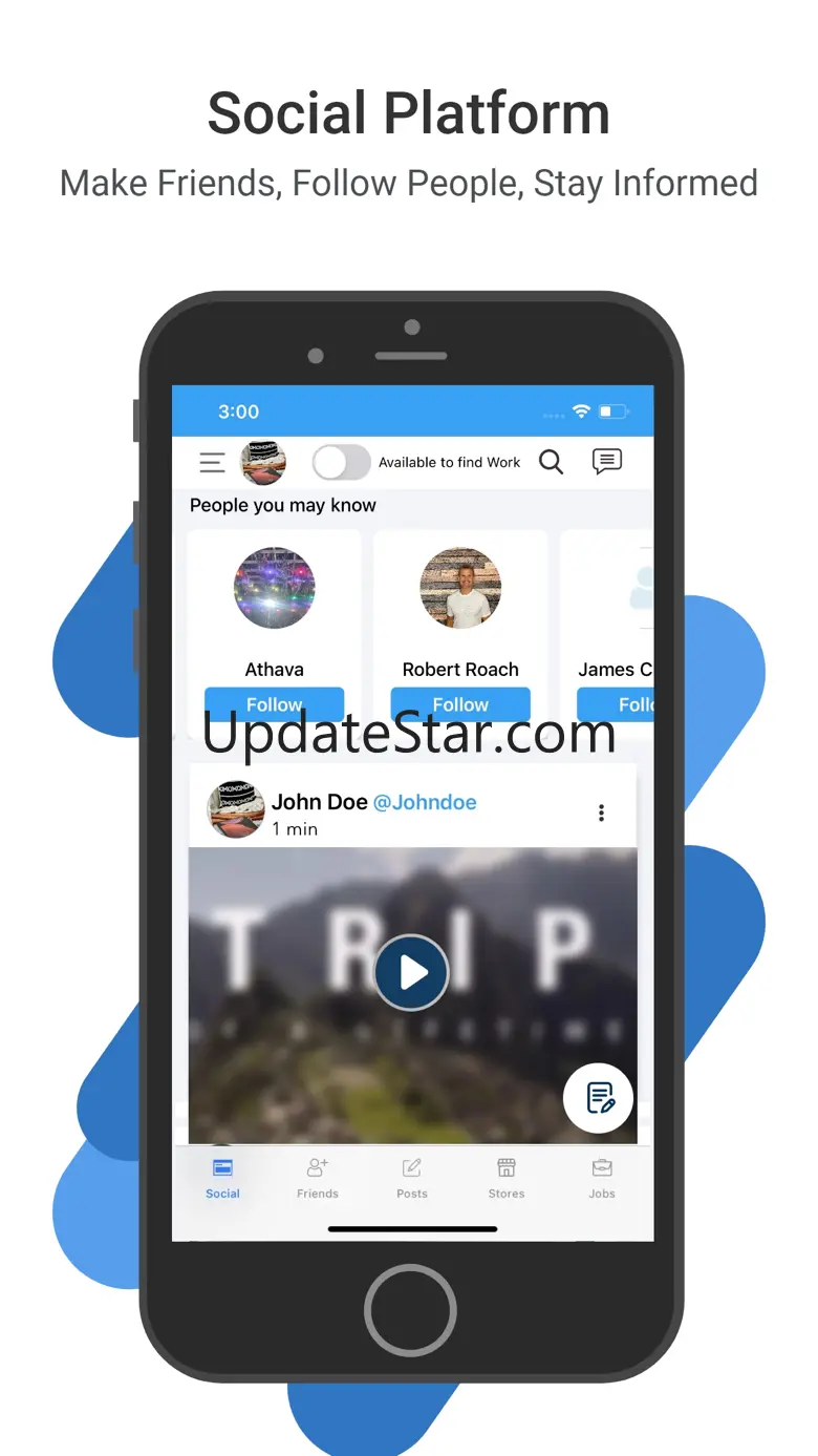 aBlueC: Find Work News Social 4.0