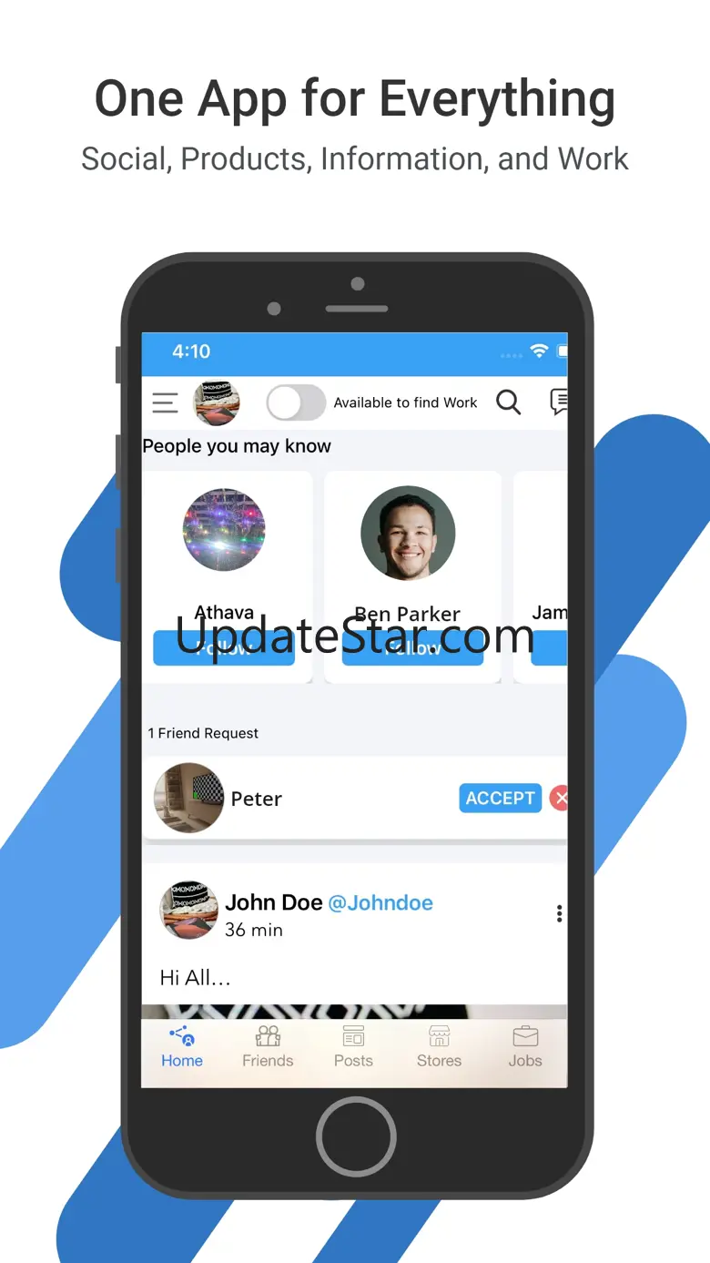 aBlueC: Find Work News Social 4.0