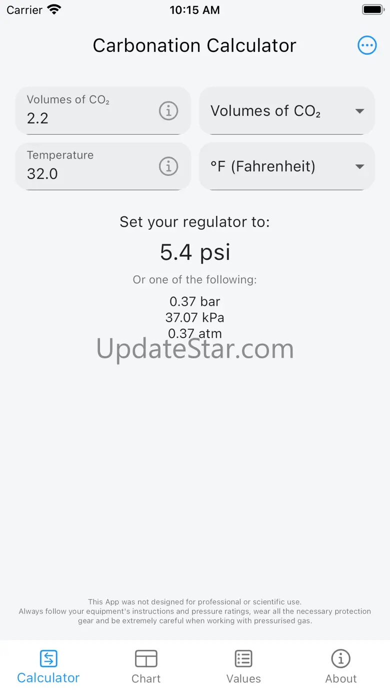 Beer Carbonation Calculator 1.0.9