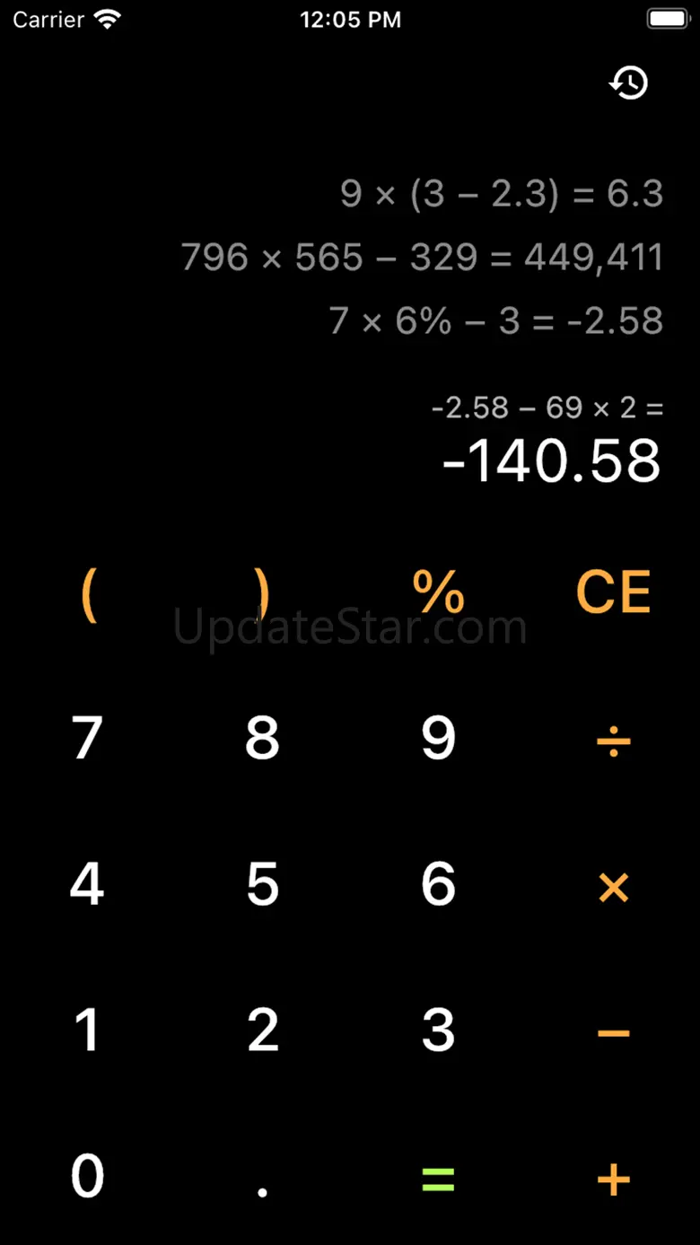Go Calculator - With history 1.1.0