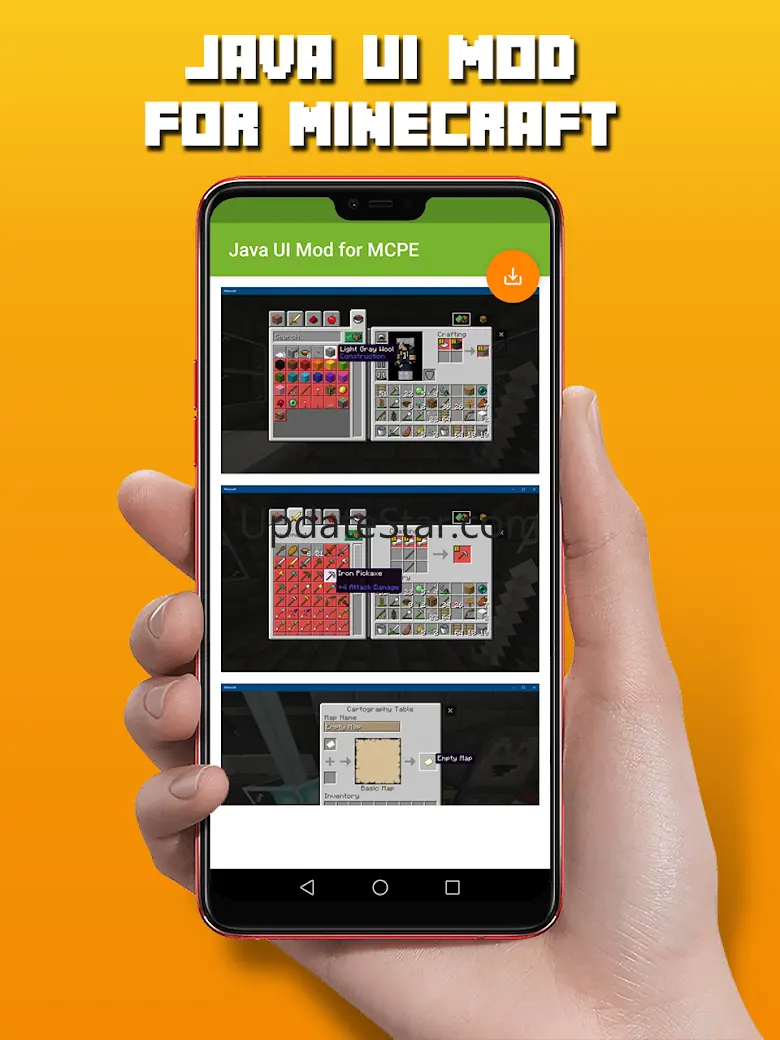 Java UI Mod for MCPE 1.0.3