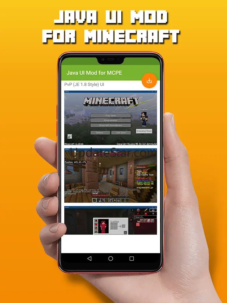 Java UI Mod for MCPE 1.0.3