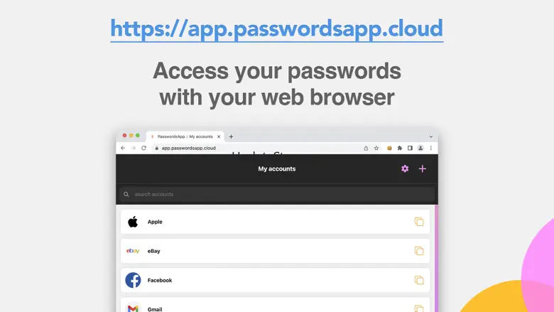 PasswordsApp password manager 1.3