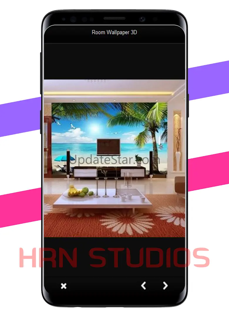 Wallpaper on a 3D wall for hom