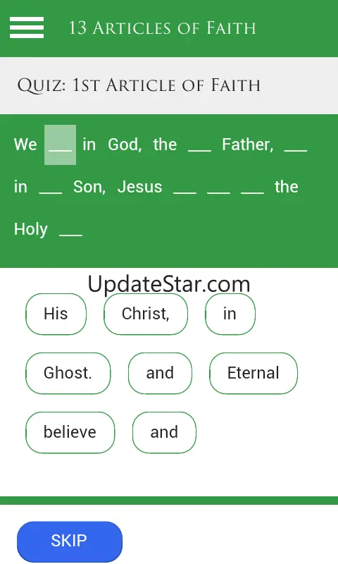 LDS Articles of Faith 0.3.1