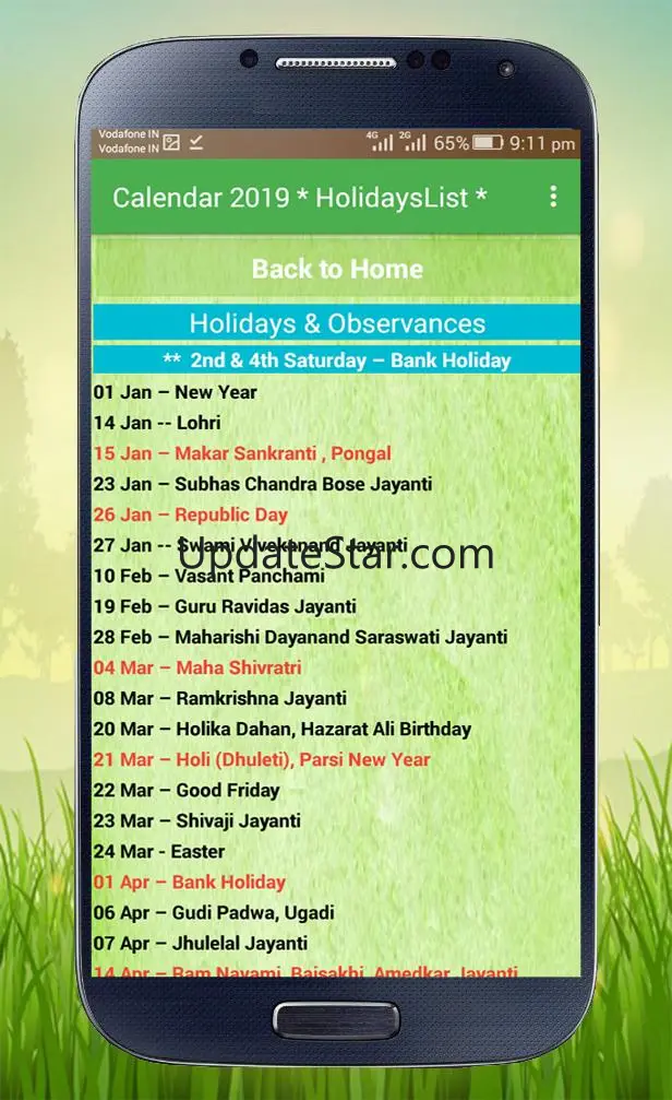 Calendar 2019 1.1