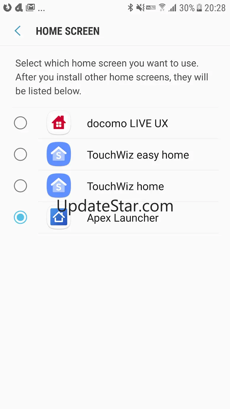 Default App Settings Shortcut 3: adaptive banner