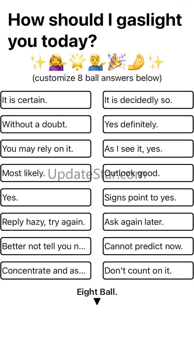 Gaslight Me! Magic 8 Ball 1.0