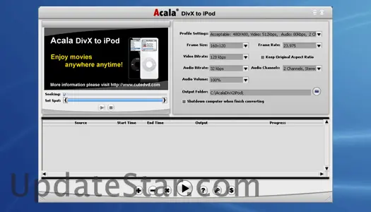 Acala DivX to iPod 4.2.7