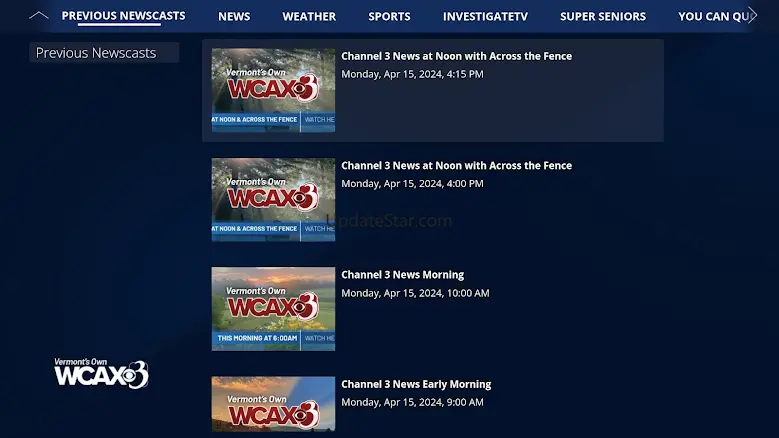 WCAX Channel 3 News: VT-NY-NH 2.0.14