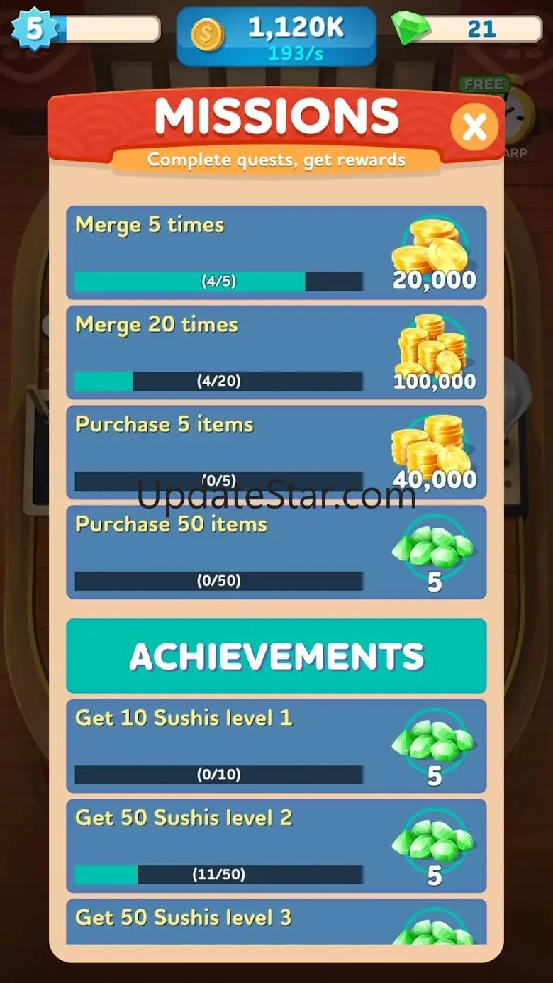 Merge Sushi - Idle Restaurant 1.05