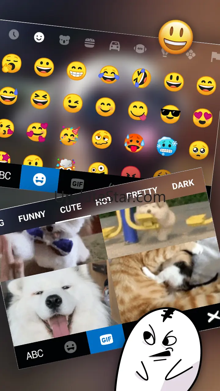 Cute Tongue Pug Keyboard Backg 1.0