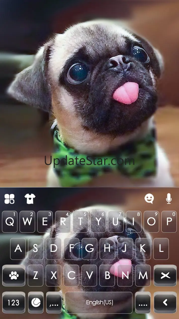 Cute Tongue Pug Keyboard Backg 1.0