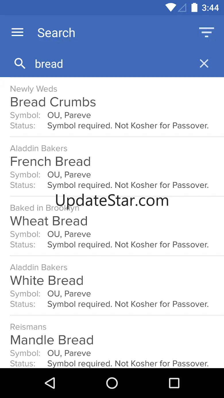 OU Kosher 3.8.5