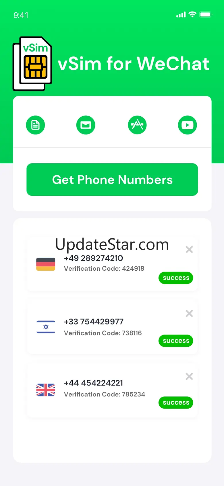 Virtual Number for WeChat 1.0.9