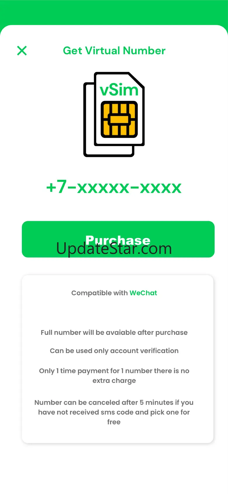Virtual Number for WeChat 1.0.9