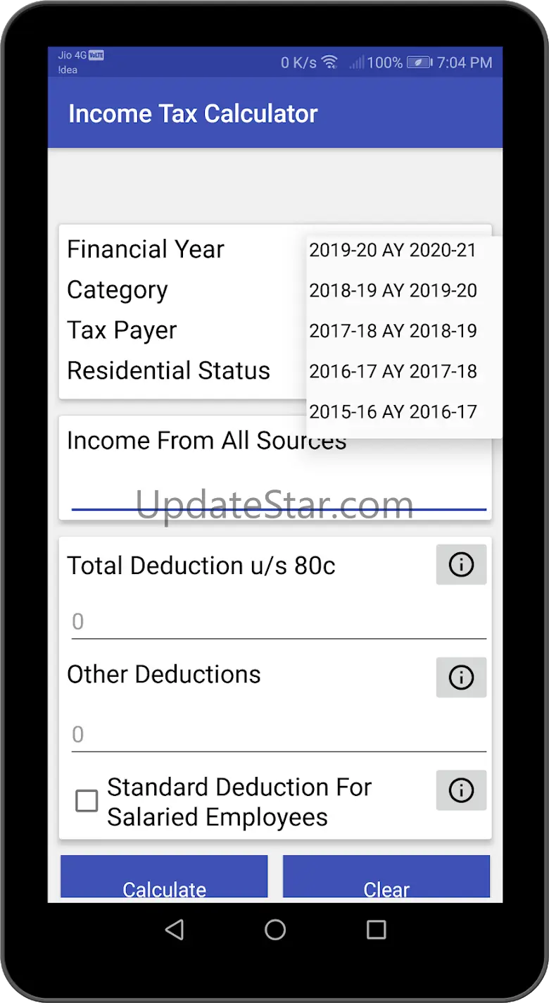 Income Tax Calculator 1.6