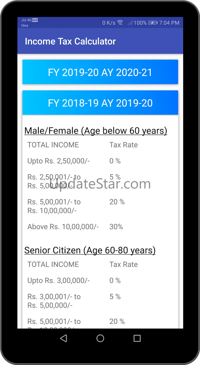 Income Tax Calculator 1.6