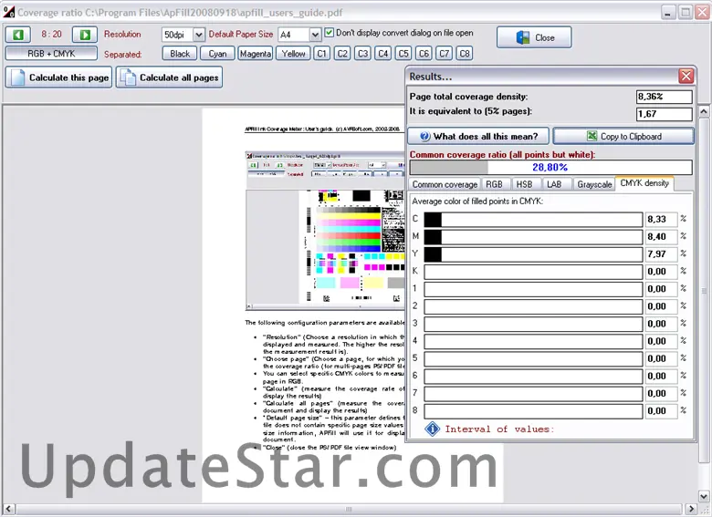 APFill Ink Coverage Meter 5.6