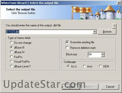 DBF to DBF 3.21