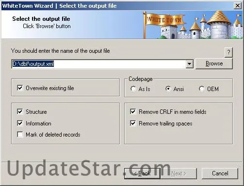 DBF to XML 2.45