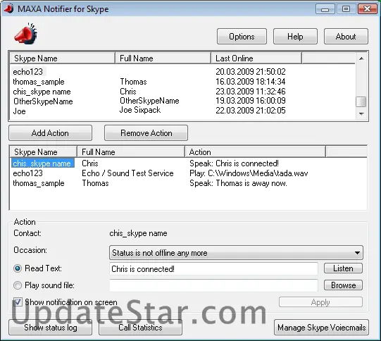 MAXA Notifier for Skype 1.6