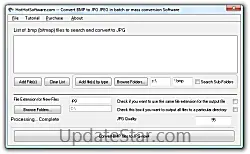 Convert BMP to JPG JPEG in batch or mass conversion 9.0