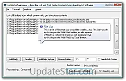 Print File List and Print Folder Contents from directory list 9.0