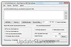 Excel Export to XML Files 9.0