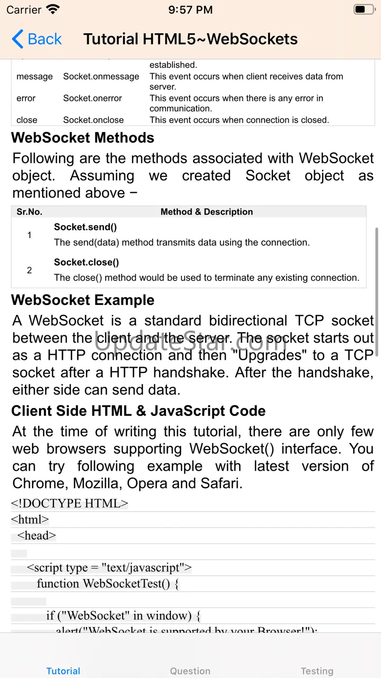 Tutorial for HTML5 18.3