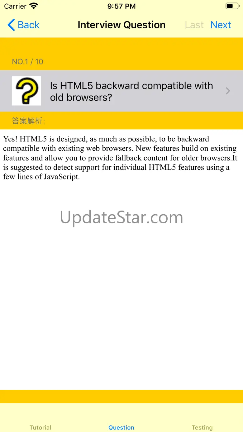 Tutorial for HTML5 18.3
