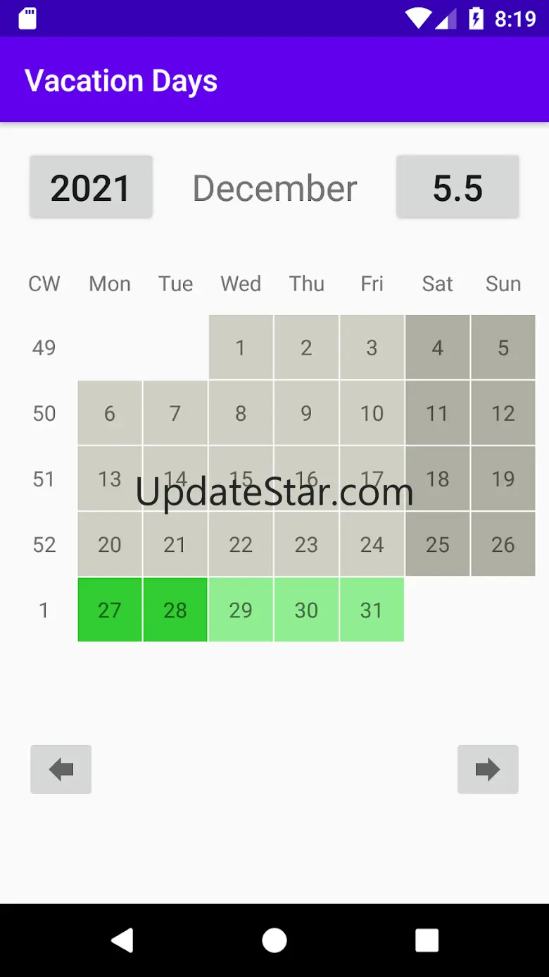 Vacation Days 1.7.3
