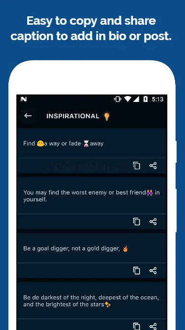 Captions - Status for your pos 1.2.0