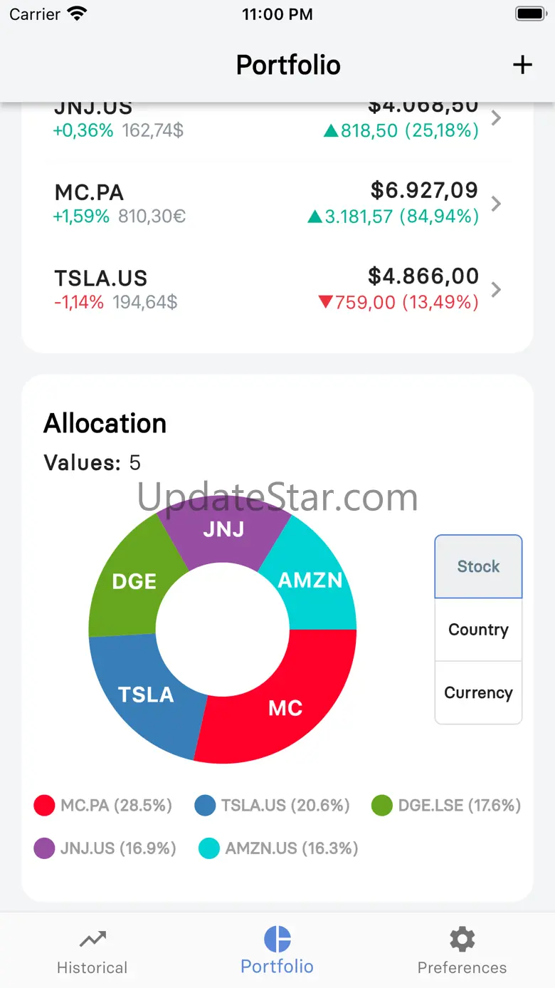 Stocks Portfolio Tracker 1.02