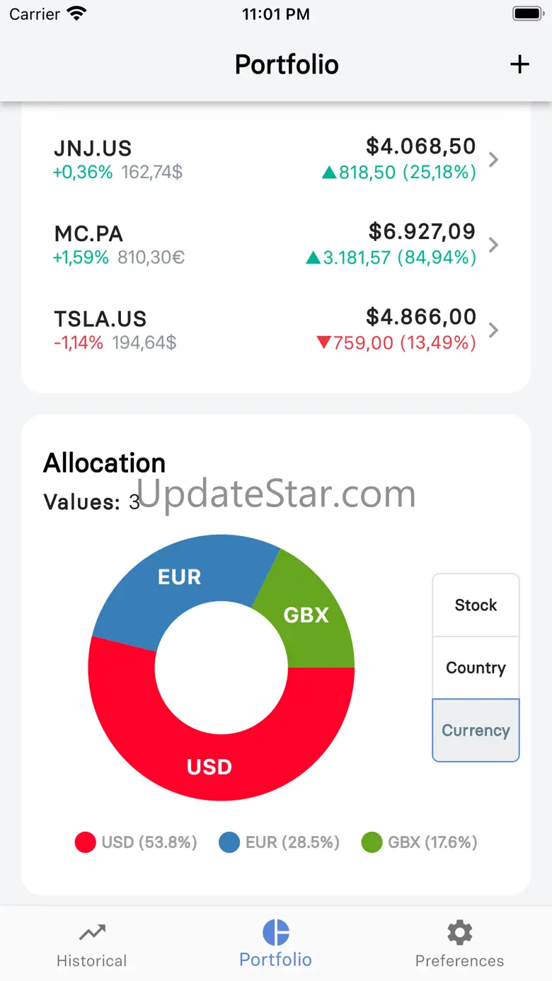 Stocks Portfolio Tracker 1.02
